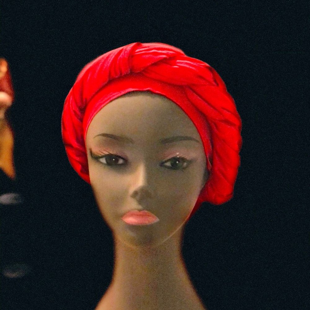 Red Ankara Head Wrap